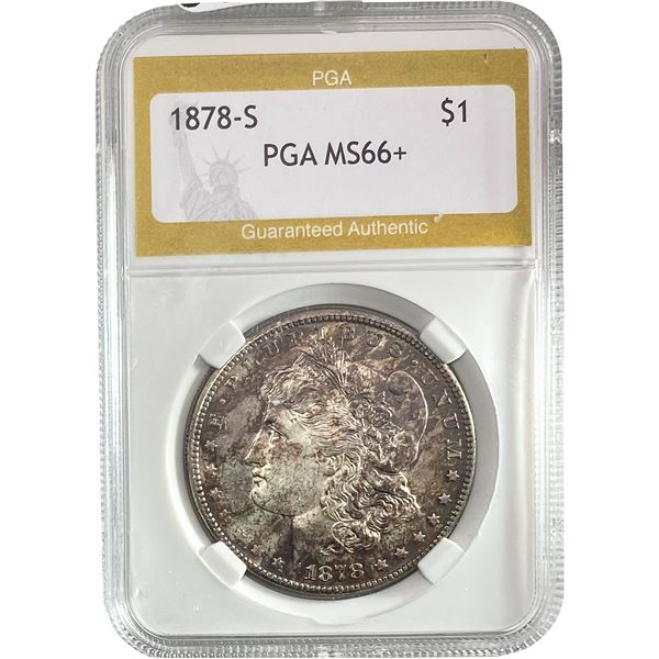 1878-S Morgan Silver Dollar PGA MS66+
