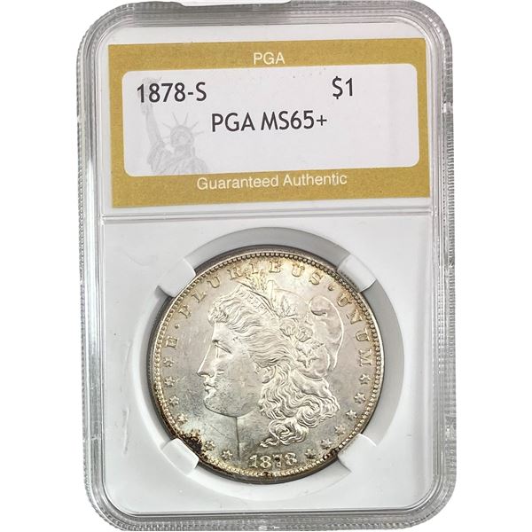 1878-S Morgan Silver Dollar PGA MS65+