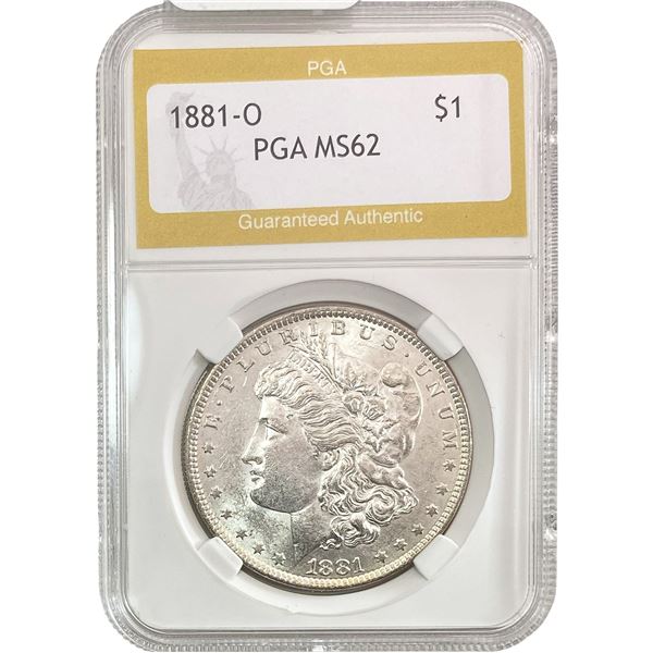 1881-O Morgan Silver Dollar PGA MS62