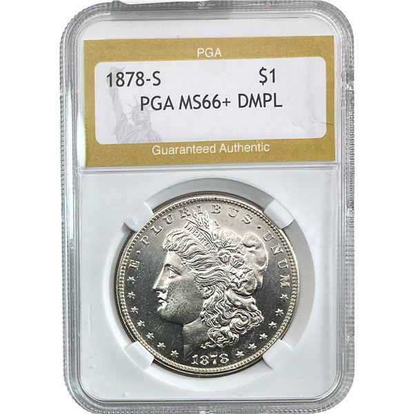 1878-S Morgan Silver Dollar PGA MS66+ PL