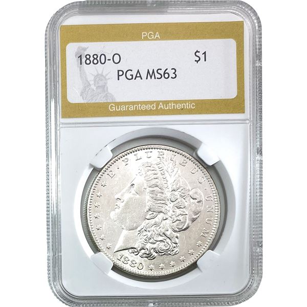 1880-O Morgan Silver Dollar PGA MS63