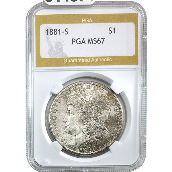 1881-S Morgan Silver Dollar PGA MS67