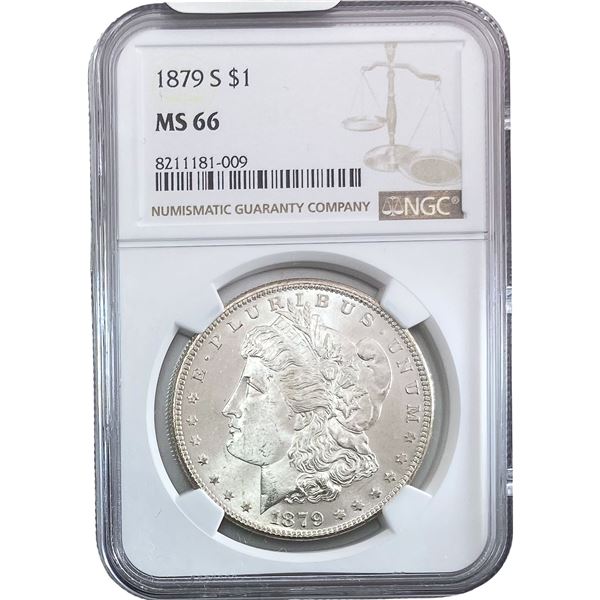1879-S Morgan Silver Dollar NGC MS66