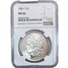 Image 1 : 1881-S Morgan Silver Dollar NGC MS66