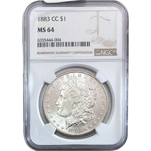 1883-CC Morgan Silver Dollar NGC MS64