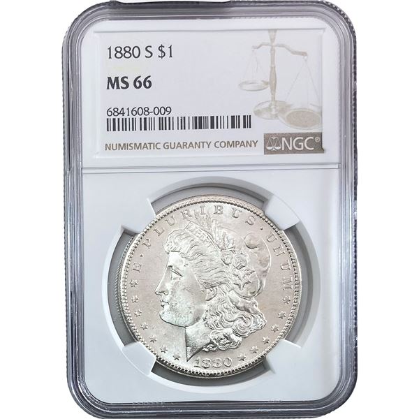 1880-S Morgan Silver Dollar NGC MS66