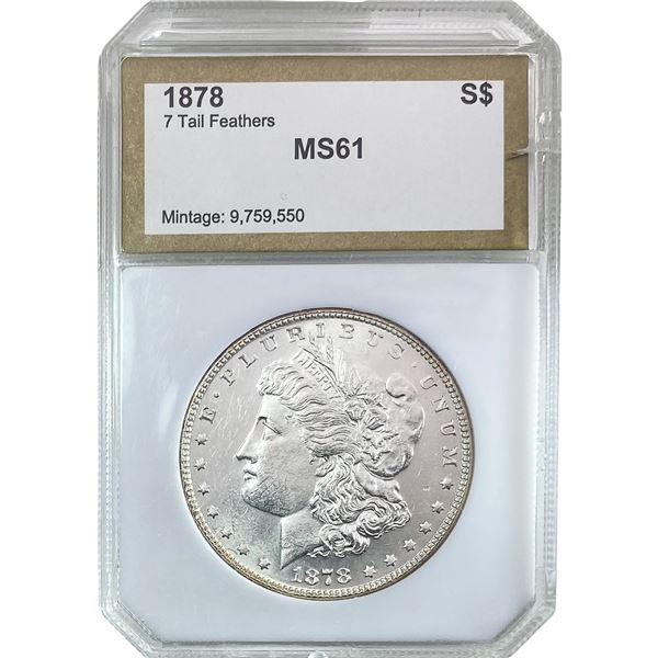 1878 7TF Rev 78 Morgan Silver Dollar PCI MS61