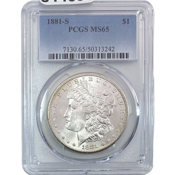 1881-S Morgan Silver Dollar PCGS MS65