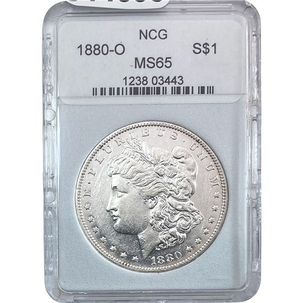 1880-O Morgan Silver Dollar NCG MS65