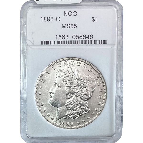 1896-O Morgan Silver Dollar NCG MS65