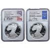 Image 1 : 2022-W GEM PROOF Silver Eagle [2 Coins] NGC PF70 DCAM