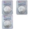 Image 1 : 2017-2022-W GEM BU Silver Eagle [3 Coins] PCGS SP69