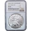 Image 2 : 1999-2011 GEM BU Silver Eagle [5 Coins] NGC MS69