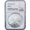 Image 6 : 2023 GEM BU Silver Eagle [4 Coins] NGC MS70