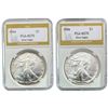 Image 1 : 1986,1994 GEM BU Silver Eagle [2 Coins] PGA MS70