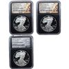 Image 1 : 2023-W GEM PROOF Silver Eagle [3 Coins] NGC PF70 DCAM