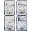Image 1 : 2010-2021 GEM BU Silver Eagle [4 Coins] NGC MS70