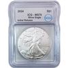 Image 2 : 2024-2025 GEM BU Silver Eagle [4 Coins] PCGS/CAC/ICG MS70