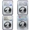 Image 1 : 2017-2023 GEM PROOF Silver Eagle [4 Coins] NGC/PCGS PF69/70 DCAM