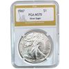 Image 6 : 1987 GEM BU Silver Eagle [4 Coins] PGA MS70
