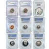Image 1 : 1896-1981 HIGH GRADE US Coin W/Silver [9 Coins] PCGS PF69 DCAM