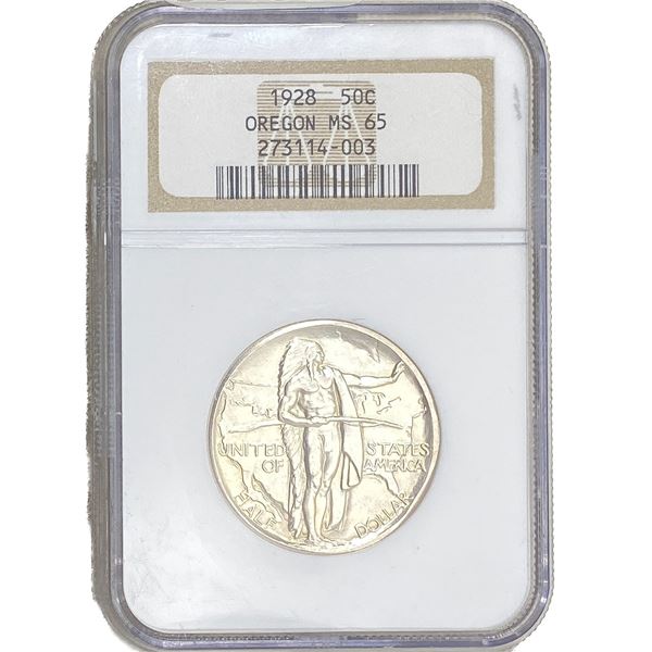 1928 Oregon Trail Half Dollar NGC MS65