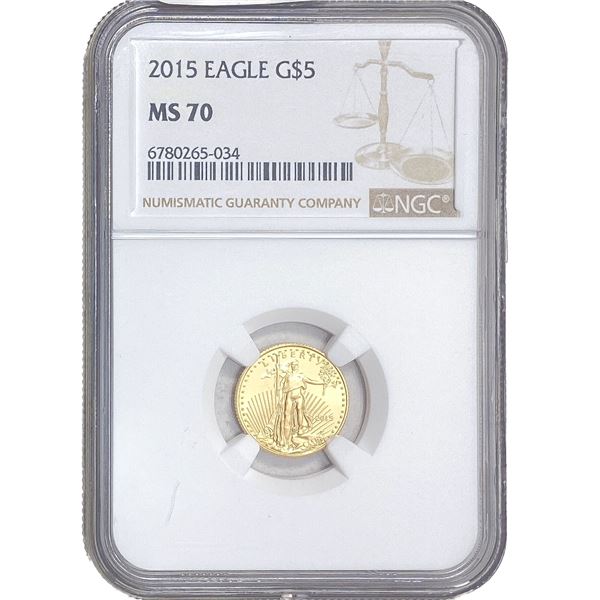 2015 US 1/10oz Gold Eagle NGC MS70