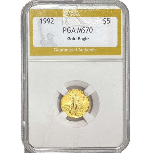 1992 US 1/10oz Gold Eagle PGA MS70