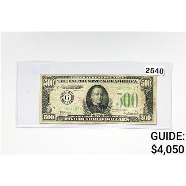 1934 $500 Federal Reserve Note-Bank of Chicago