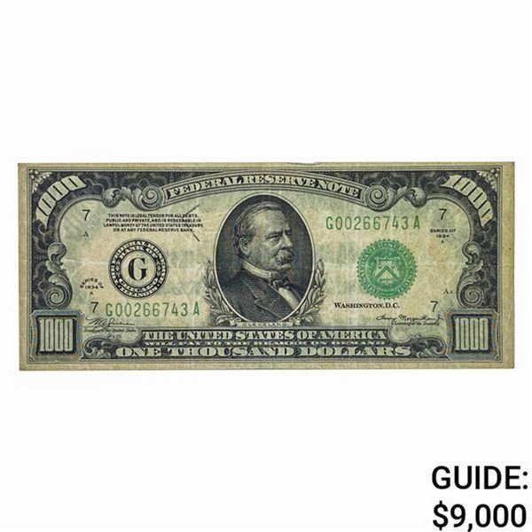 1934-A $1000 FRN Bank of Chicago, IL