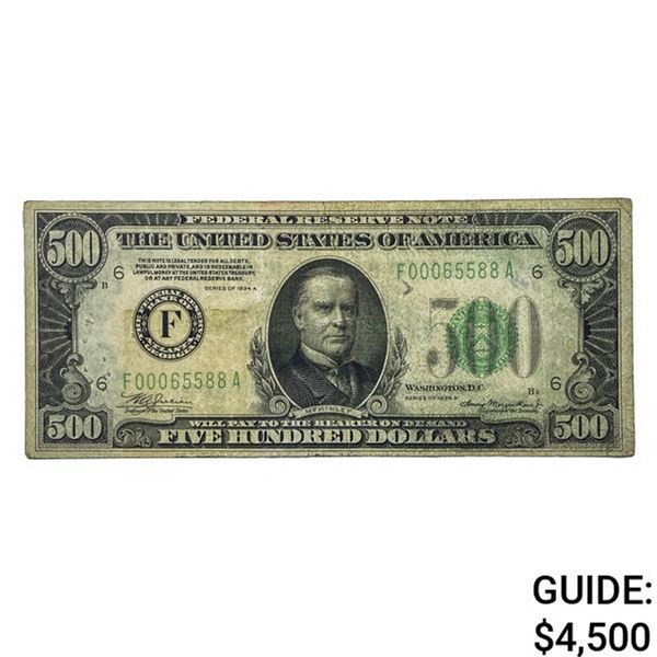 1934A $500 U.S. FRN - Atlanta Very Fine