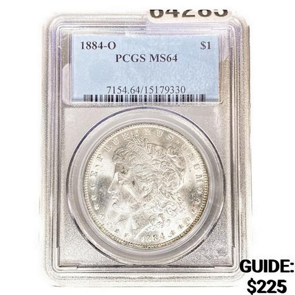 1884-O Morgan Silver Dollar PCGS MS64