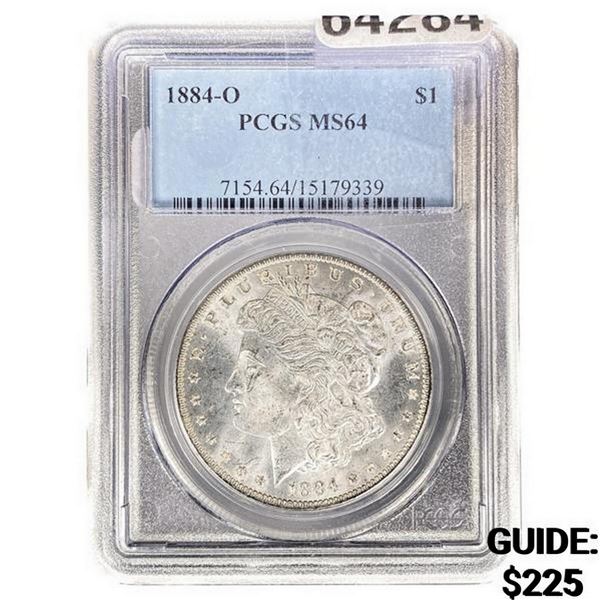 1884-O Morgan Silver Dollar PCGS MS64