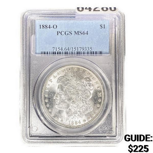 1884-O Morgan Silver Dollar PCGS MS64
