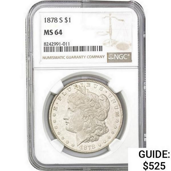 1878-S Morgan Silver Dollar NGC MS64