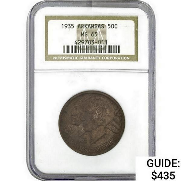 1935 Arkansas 50C NGC MS65
