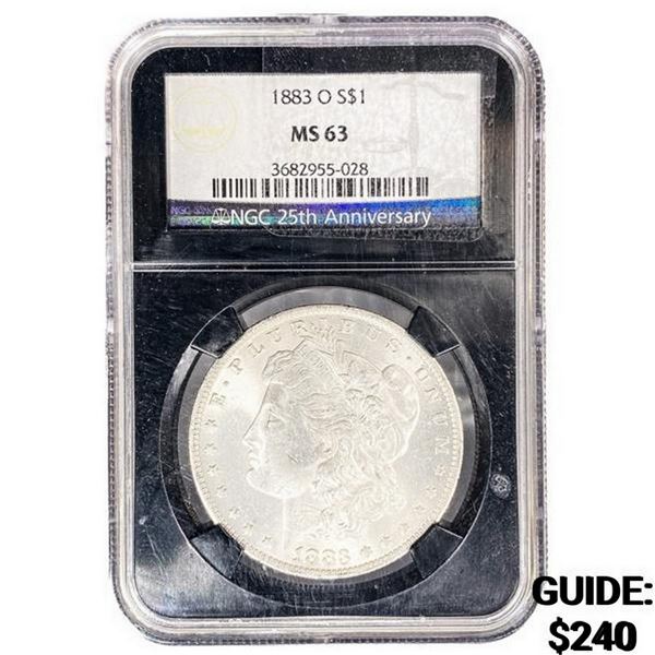 1883-O Morgan Silver Dollar NGC MS63