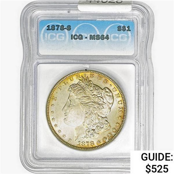 1878-S Morgan Silver Dollar ICG MS64