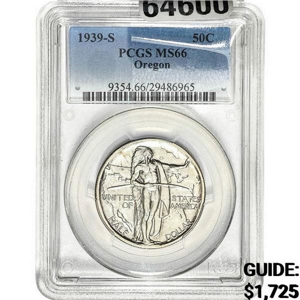 1939-S Oregon Trail Half Dollar PCGS MS66