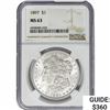 Image 1 : 1897 Morgan Silver Dollar NGC MS63
