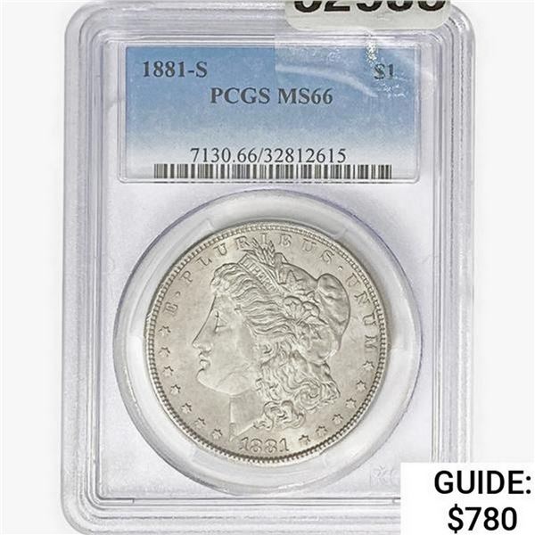 1881-S Morgan Silver Dollar PCGS MS66
