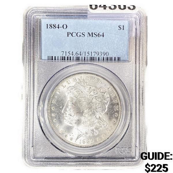 1884-O Morgan Silver Dollar PCGS MS64