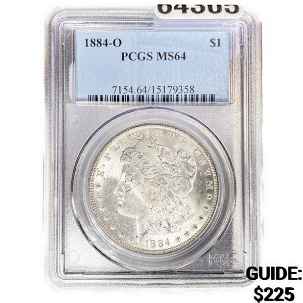 1884-O Morgan Silver Dollar PCGS MS64