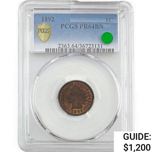 1892 Indian Head Cent PCGS PR64BN
