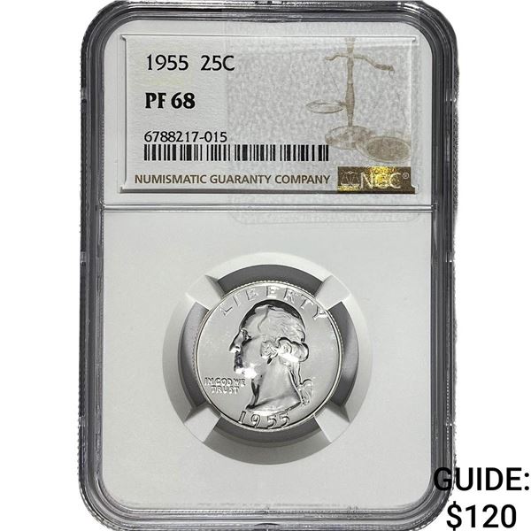 1955 Washington Silver Quarter NCG PF68