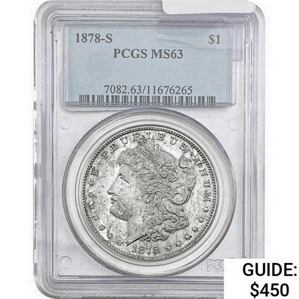 1878-S Morgan Silver Dollar PCGS MS63