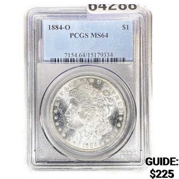 1884-O Morgan Silver Dollar PCGS MS64