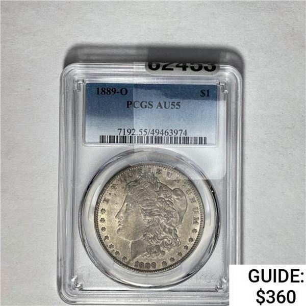 1889-O Morgan Silver Dollar PCGS AU55