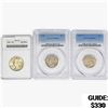 Image 1 : [3] 1936-1938 2 5C, 1 25C ANACS/PCGS MS64/66