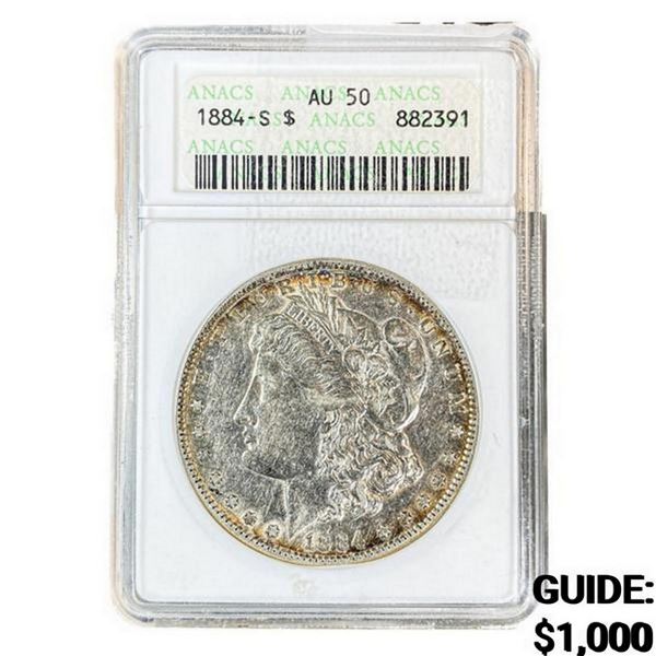 1884-S Morgan Silver Dollar ANACS AU50
